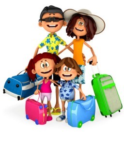 3D Family on holidays